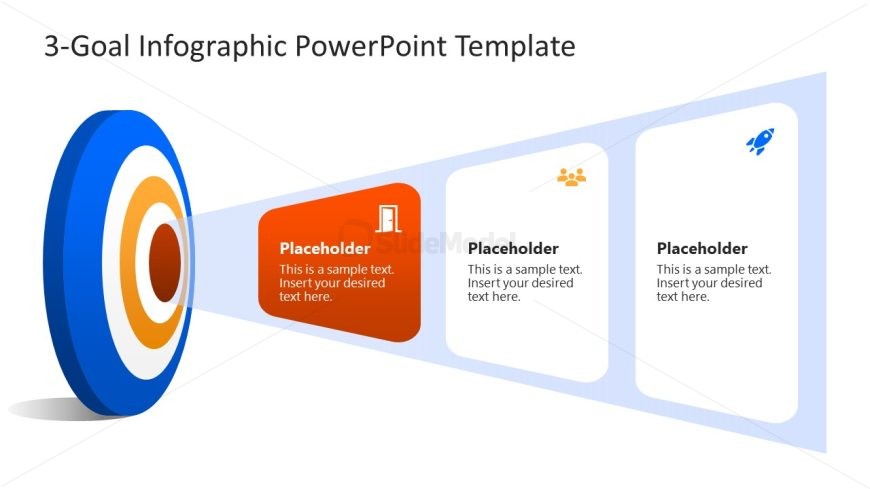 Customizable 3-Goal Infographic PPT Template