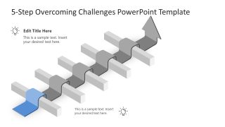 5-Step Overcoming Challenges Template for Presentation 