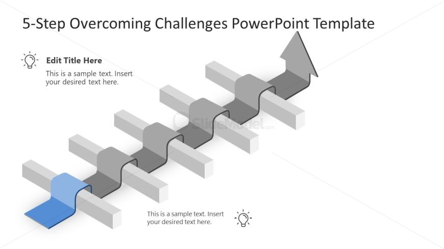 5-Step Overcoming Challenges Template for Presentation