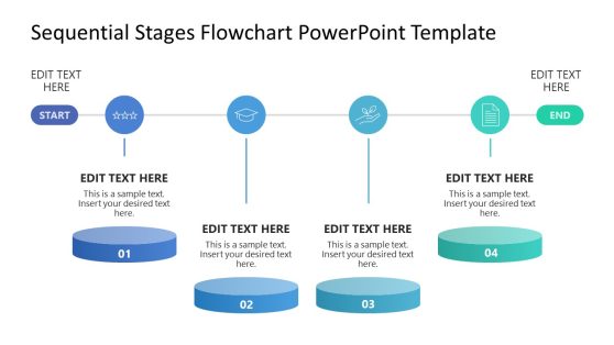 Sequential Stages Process Flow PowerPoint Template
