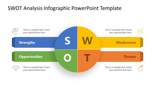 Editable SWOT Analysis Infographic PPT Template