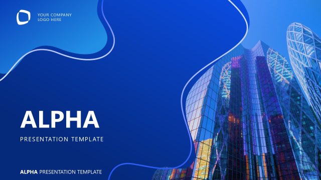 Blue Cover Slide – Alpha PPT Template
