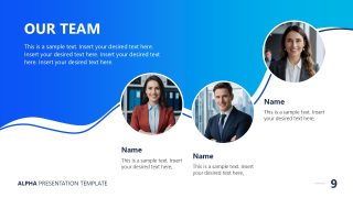Alpha PPT Template - Team Members Display Slide