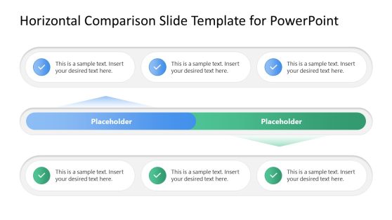 Horizontal Comparison Slide Template for PowerPoint