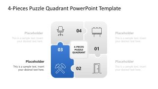 Customizable 4-Item Puzzle Pieces Template Layout 