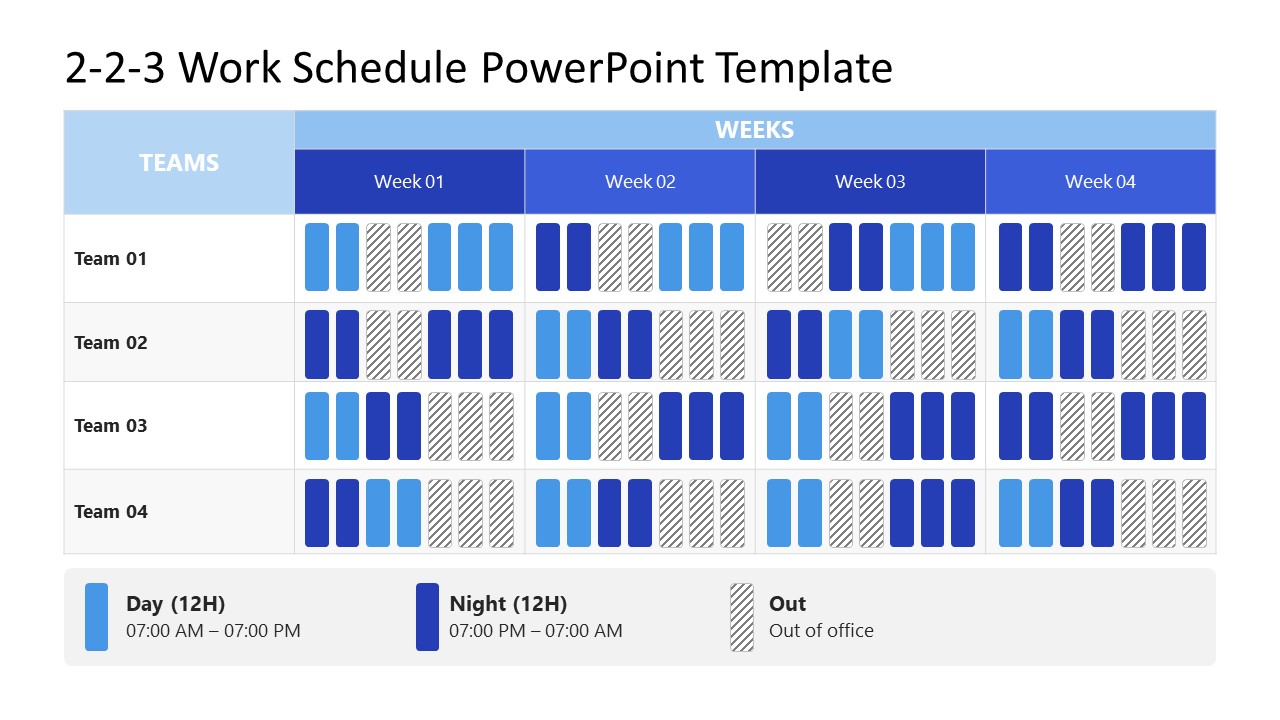 2-2-3 Work Schedule PowerPoint Template