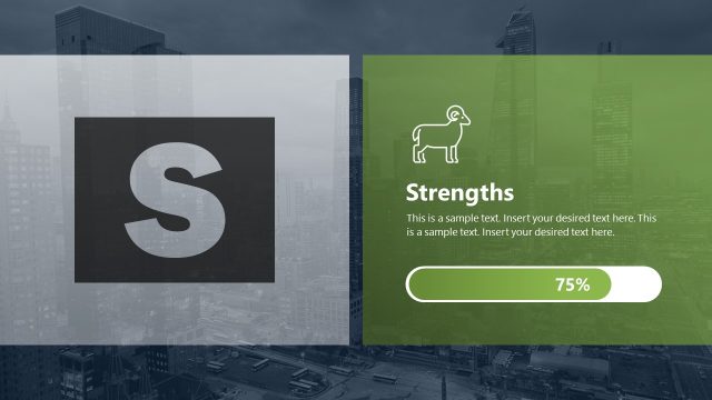 Strengths – Focus Slide for SWOT Presentation