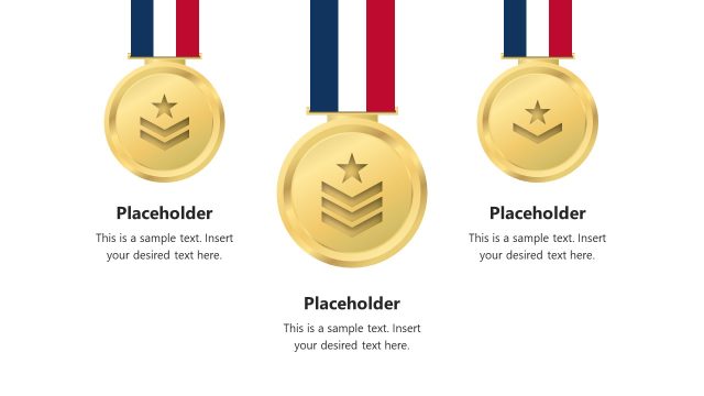 Veterans PowerPoint Slide with Medals
