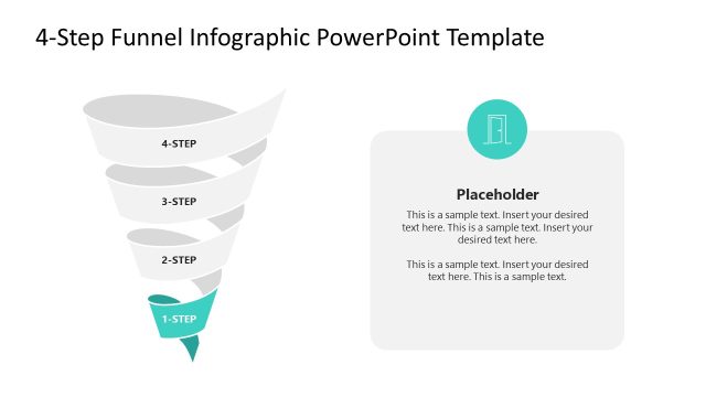4-Step Funnel Infographic PPT Template
