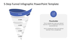 5-Step Funnel Infographic Diagram for Presentation