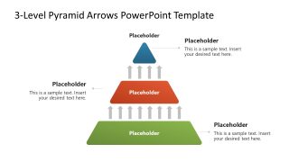 3-Level Pyramid Arrow PPT Template