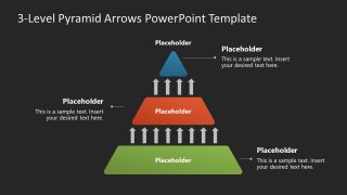 3-Level Pyramid Arrow Template for PowerPoint 