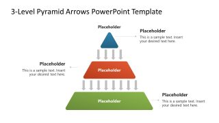 3-Level Pyramid Arrow Template for Presentation 