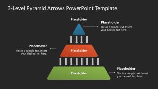 3-Level Pyramid Arrow PowerPoint Diagram