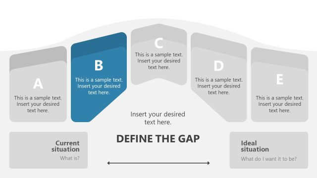 Customizable 5-Item Bridge Concept Diagram PPT Template