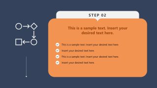 Editable 5-Item Vertical Step-by-Step Cards PPT Template 