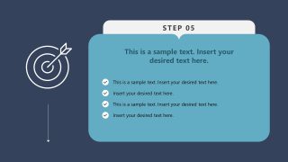 Editable Vertical Step-by-Step Cards PPT Layout  