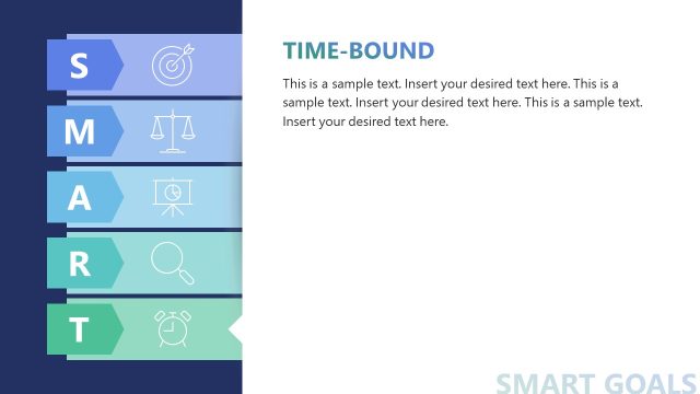 Timebound Goals Slide – SMART Goals PPT Template