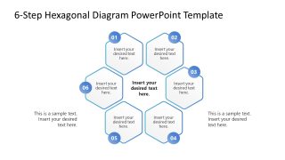 6-Step Hexagonal Diagram PPT Title Slide 