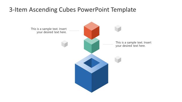 3-Item Ascending Cubes Template Slide