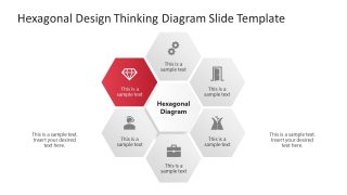 6-Item Hexagonal Thinking Diagram PPT Layout 