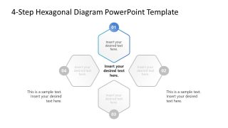 4-Step Hexagonal Diagram Slide for Step 2 