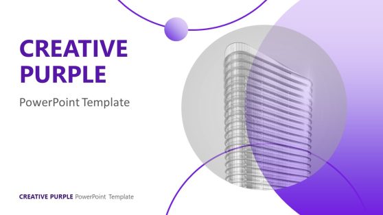 Editable Creative Purple PowerPoint Theme Template 