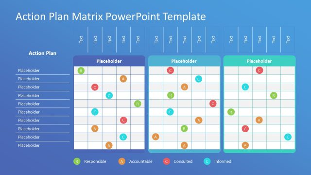 Bright Background Slide for Action Plan Matrix
