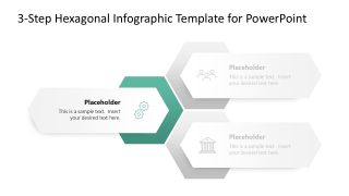 3-Step Hexagonal Infographic Template for PowerPoint 