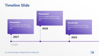 Horizontal Timeline Diagram for Business Process Presentation 