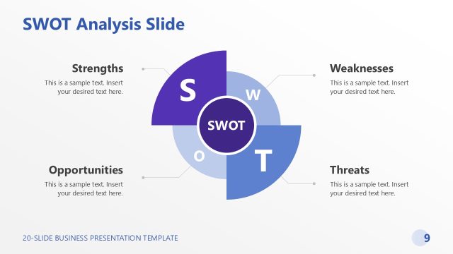 SWOT Analysis Diagram – Business Presentation PPT Template