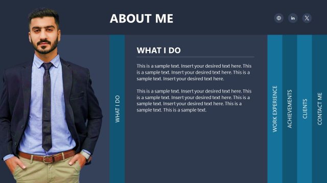 Accordion About Me PowerPoint Template