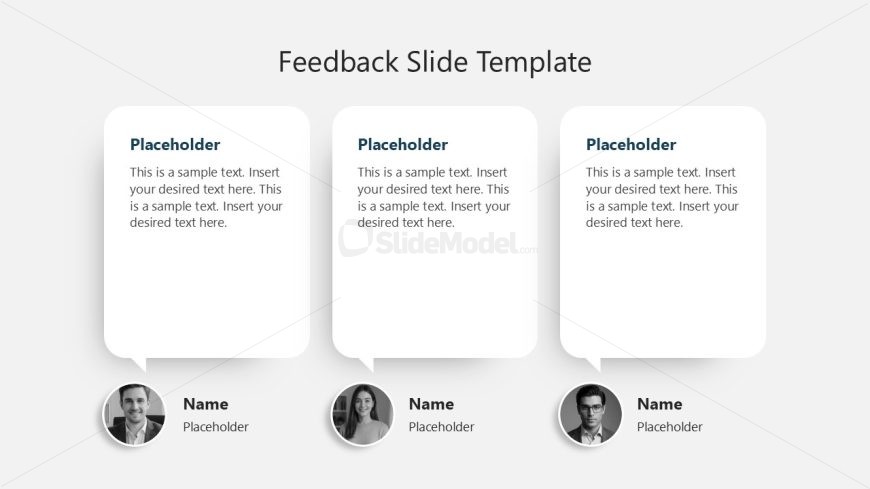 Customizable Feedback Slide Template with Grey Background