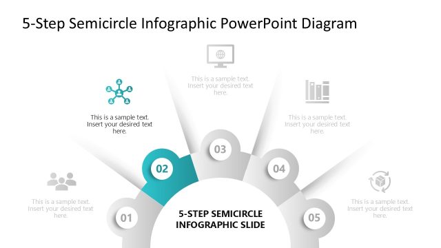 Stage 2 Infographic Slide – 5-Step Semicircle PPT Diagram