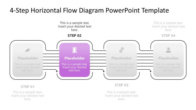 Step 2 PowerPoint Slide – 4-Step Horizontal Flow Diagram
