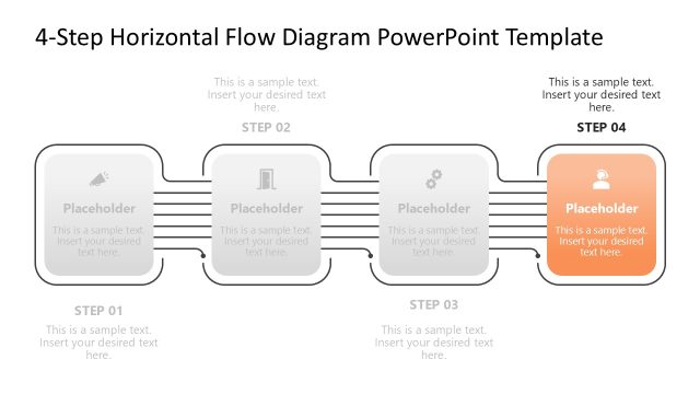 Stage 5 Slide – Horizontal Flow Diagram PPT Template