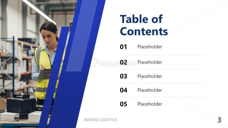PPT Reverse Logistics Template Slide for Table of Contents Presentation