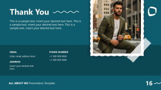All About Me Presentation Template - Thank You Slide