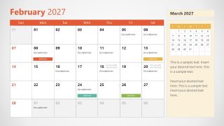 Customizable 2027 Calendar PPT Template 