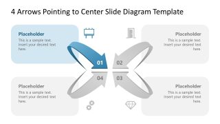 Customizable 4 Arrows Pointing to Center PPT Template