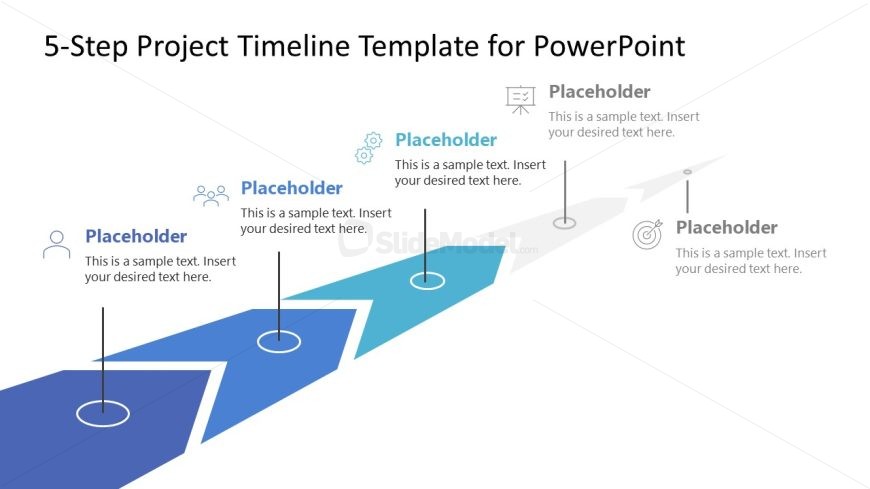 Customizable 5-Step Project Timeline PPT Template