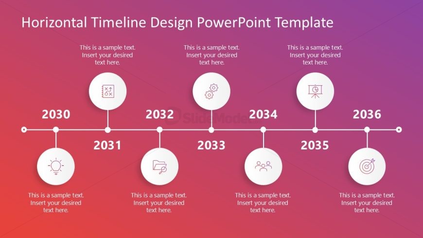 7-Year Horizontal Timeline Design Presentation Template