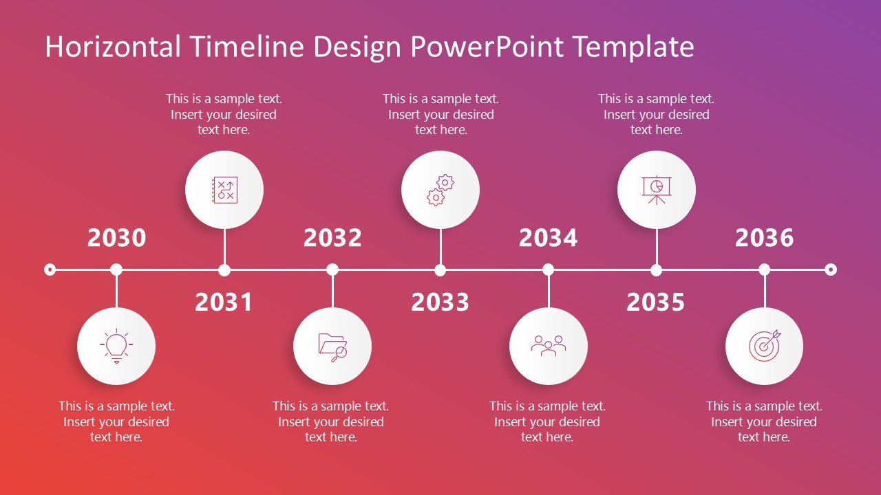 7-Year Horizontal Timeline Design Presentation Template