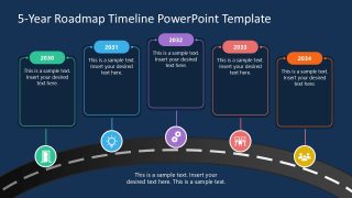 5-Year Roadmap Timeline Template for PowerPoint 