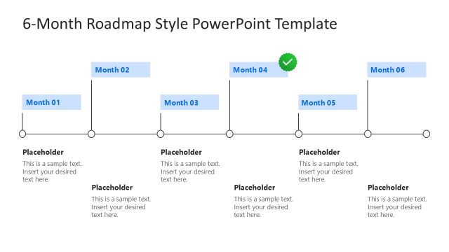 6-Month Roadmap Style PowerPoint Template
