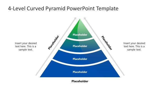 4-Level Curved Pyramid PowerPoint Template