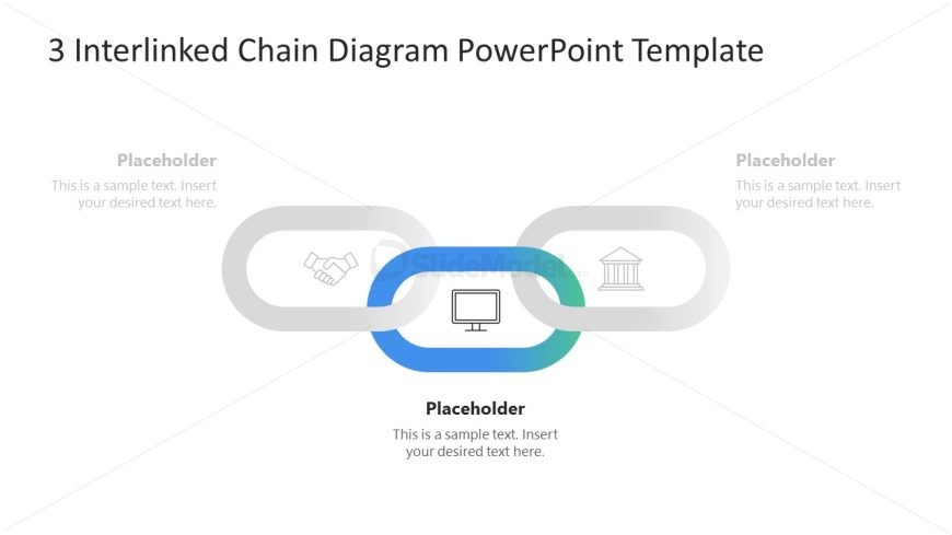 3 Interlinked Chain Diagram Template for Presentation