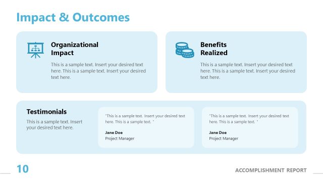 Impact & Outcomes Discussion Slide Template