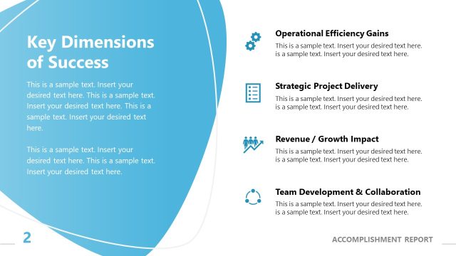 Key Dimensions of Success Slide Template