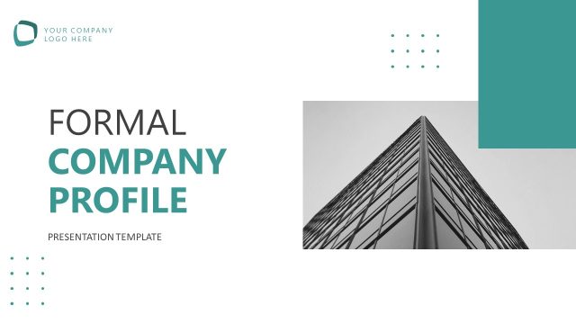 Editable Formal Company Profile PPT Template